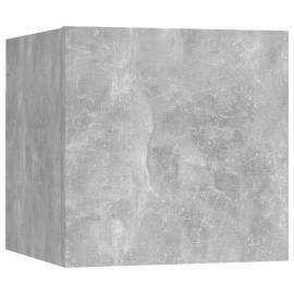 Noptieră, gri beton, 30,5x30x30 cm, pal, 2 image