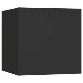 Noptieră, negru, 30,5x30x30 cm, pal, 2 image