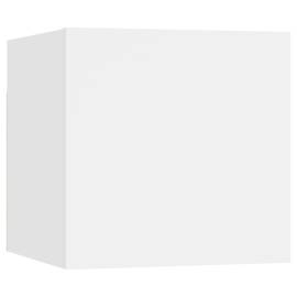 Noptiere, 2 buc., alb, 30,5x30x30 cm, pal, 5 image