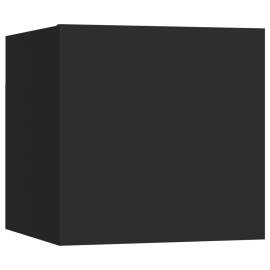 Noptiere, 2 buc., negru, 30,5x30x30 cm, pal, 5 image