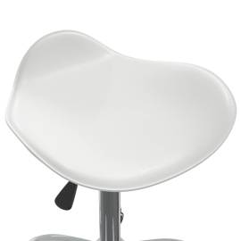 Scaun de birou, alb, piele ecologică, 7 image