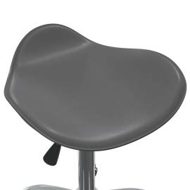 Scaun de masă pivotant, gri, piele ecologică, 7 image