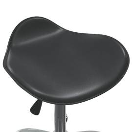 Scaun de masă pivotant, negru, piele ecologică, 7 image