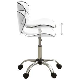Scaun de birou, alb, piele ecologică, 3 image