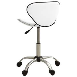 Scaun de birou, alb, piele ecologică, 4 image