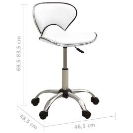 Scaun de birou, alb, piele ecologică, 6 image