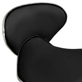Scaun de birou, negru, piele ecologică, 5 image