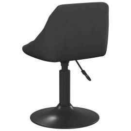 Scaun de masă, negru, catifea, 4 image