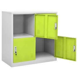 Dulapuri vestiar 2 buc. gri deschis și verde 90x45x92,5 cm oțel, 6 image