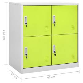 Dulapuri vestiar 2 buc. gri deschis și verde 90x45x92,5 cm oțel, 8 image