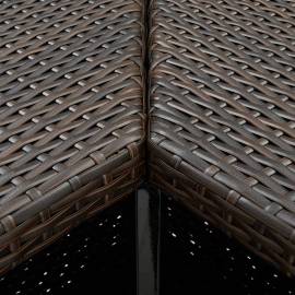 Masă de bar colțar, maro, 100 x 50 x 105 cm, poliratan, 2 image