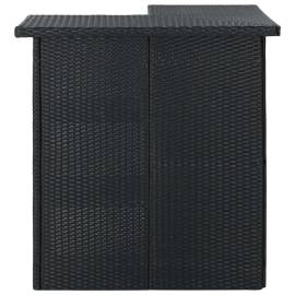 Masă de bar colțar, negru, 100 x 50 x 105 cm, poliratan, 3 image