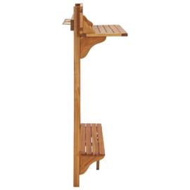 Masă de bar pentru balcon, 90x37x122,5 cm, lemn masiv de acacia, 3 image