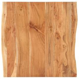 Masă de bistro, muchii naturale, 80x80x75 cm, lemn masiv acacia, 4 image