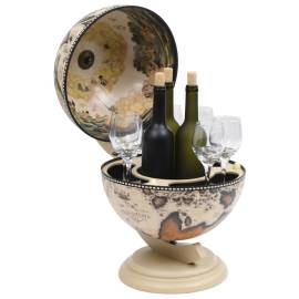 Bar tip glob pământesc suport sticle vin, alb, eucalipt, 2 image