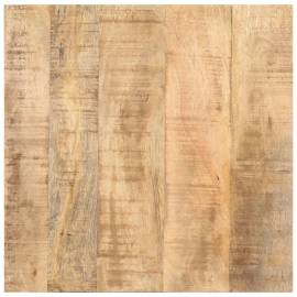 Masă laterală cu roți, 40 x 40 x 42 cm, lemn de mango nefinisat, 2 image
