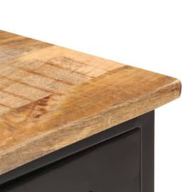 Servantă, 110x30x65 cm, lemn masiv de mango nefinisat/oțel, 5 image