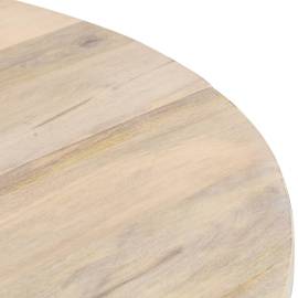Masă de bucătărie, 110x76 cm, lemn masiv de mango, rotundă, 7 image