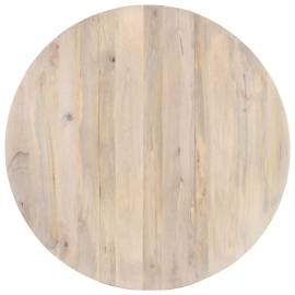 Masă de bucătărie, 110x76 cm, lemn masiv de mango, rotundă, 6 image