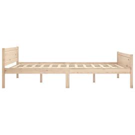 Cadru de pat, 160x200 cm, lemn de pin masiv, 3 image