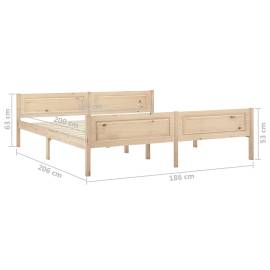 Cadru de pat, 180x200 cm, lemn de pin masiv, 6 image