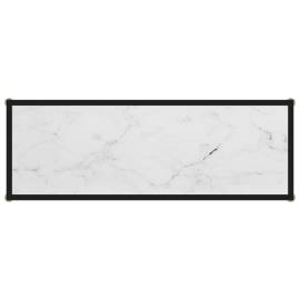 Masă consolă, alb, 100 x 35 x 75 cm, sticlă securizată, 4 image