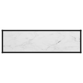 Masă consolă, alb, 120 x 35 x 75 cm, sticlă securizată, 4 image