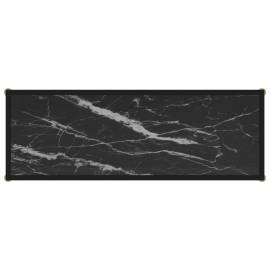 Masă consolă, negru, 100 x 35 x 75 cm, sticlă securizată, 4 image