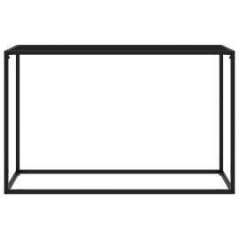 Masă consolă, negru, 120x35x75 cm, sticlă securizată, 2 image