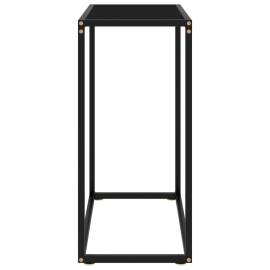 Masă consolă, negru, 60x35x75 cm, sticlă securizată, 3 image