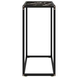 Masă consolă, negru, 60x35x75 cm, sticlă securizată, 3 image