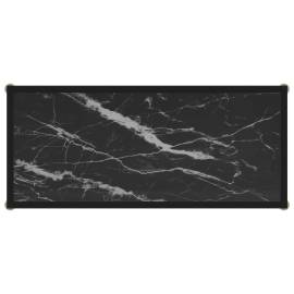 Masă consolă, negru, 80 x 35 x 75 cm, sticlă securizată, 4 image