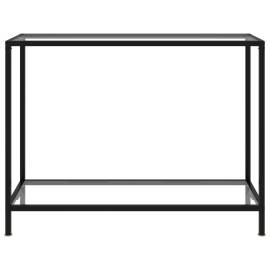 Masă consolă, transparent, 100 x 35 x 75 cm, sticlă securizată, 2 image
