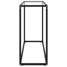 Masă consolă, transparent, 100x35x75 cm, sticlă securizată, 3 image