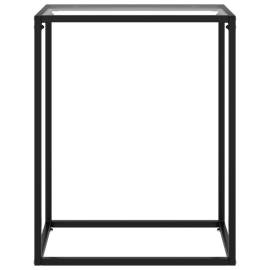Masă consolă, transparent, 60x35x75 cm, sticlă securizată, 2 image