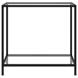Masă consolă, transparent, 80 x 35 x 75 cm, sticlă securizată, 2 image