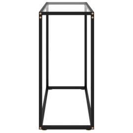 Masă consolă, transparent, 80x35x75 cm, sticlă securizată, 3 image