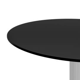 Masă de cafea, negru, 40 cm, sticlă securizată, 3 image