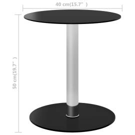 Masă de cafea, negru, 40 cm, sticlă securizată, 5 image