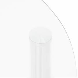 Masă laterală 2 niveluri, transparent, 38 cm, sticlă securizată, 5 image