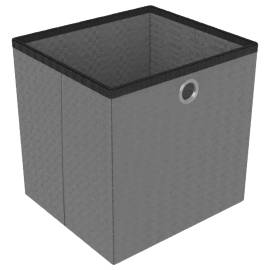 Raft expunere, 12 cuburi + cutii, negru, 103x30x141 cm, textil, 8 image