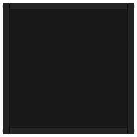 Măsuță de cafea, neagră cu sticlă neagră, 40x40x50 cm, 3 image