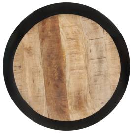 Măsuță de cafea, negru, 68 x 68 x 30 cm, lemn masiv de mango, 3 image