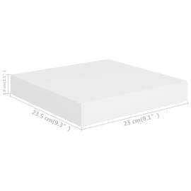 Raft de perete suspendat, alb, 23x23,5x3,8 cm, mdf, 9 image