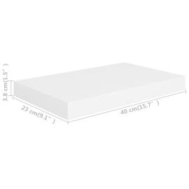 Raft de perete suspendat, alb, 40x23x3,8 cm, mdf, 9 image