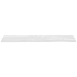 Raft de perete suspendat, alb extralucios, 120x23,5x3,8 cm, mdf, 4 image