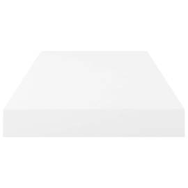 Raft de perete suspendat, alb extralucios, 50x23x3,8 cm, mdf, 5 image