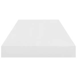 Raft de perete suspendat, alb extralucios, 60x23,5x3,8 cm, mdf, 5 image
