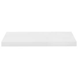 Raft de perete suspendat, alb extralucios, 60x23,5x3,8 cm, mdf, 4 image