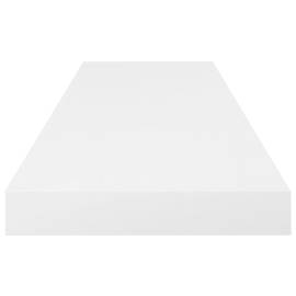Raft de perete suspendat, alb extralucios, 80x23,5x3,8 cm, mdf, 5 image